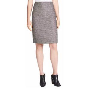 Calvin Klein Metallic Pencil Skirt Black/Gold